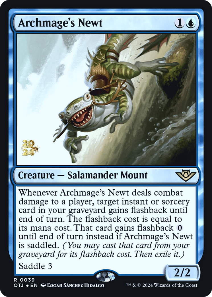 Archmage's Newt (PRE-039) [Outlaws of Thunder Junction Promos] Foil