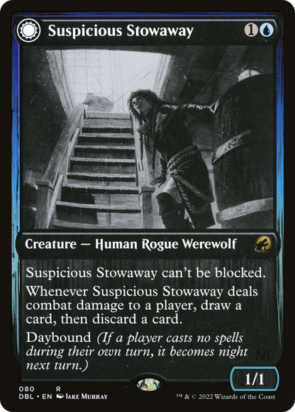 Suspicious Stowaway (DBL-080) [Innistrad: Double Feature] Foil