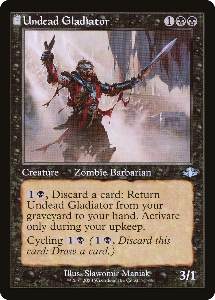 Undead Gladiator (Retro Frame) (DMR-313) [Dominaria Remastered]