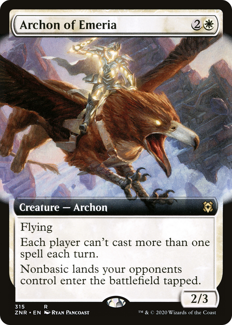 Archon of Emeria (Extended Art) (ZNR-315) [Zendikar Rising]