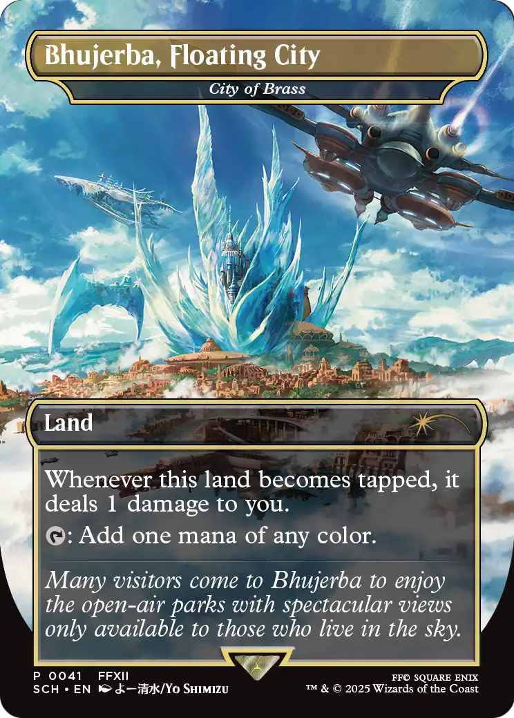 Bhujerba, Floating City - City of Brass (GAME-041) (Borderless) [Game Day & Store Championship Promos] Foil