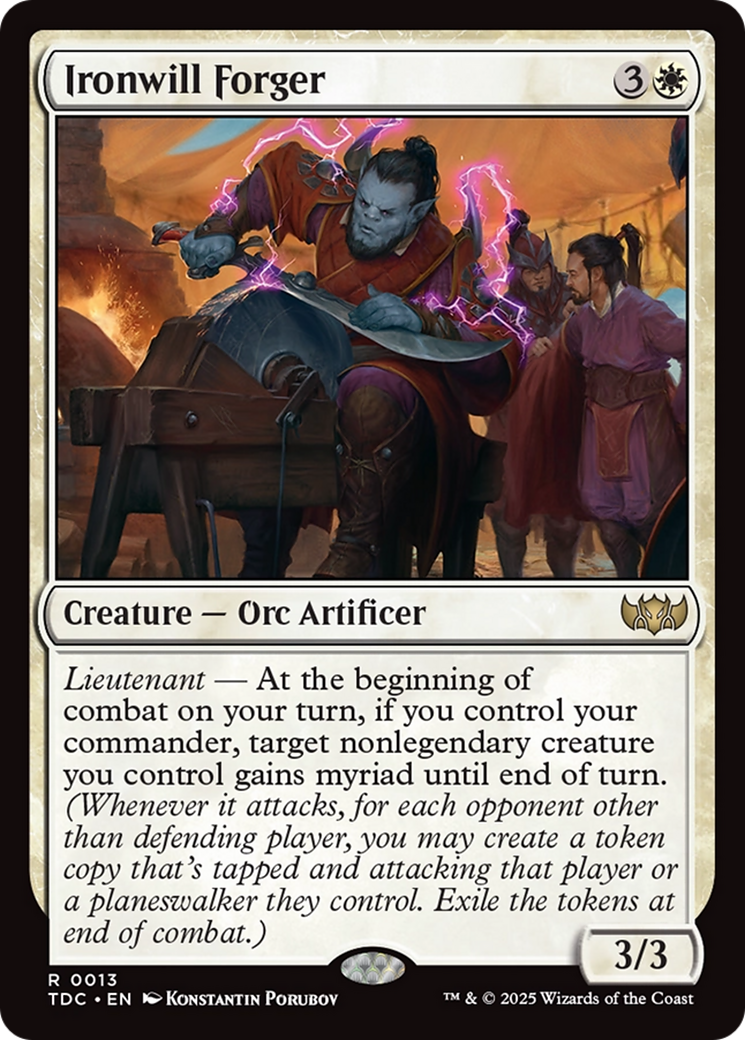 Ironwill Forger (TDC-013) [Commander: Tarkir: Dragonstorm]