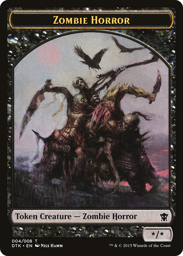 Zombie Horror Token (DTK-004) [Dragons of Tarkir Tokens]