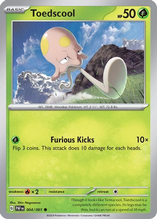 Toedscool (004/091) [SV Paldean Fates] Reverse Holofoil - Common