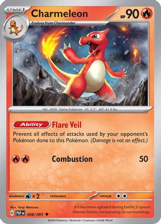 Charmeleon (008/091) [SV Paldean Fates] - Uncommon
