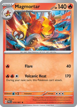 Magmortar (010) [SV Paldean Fates] Reverse Holofoil - Rare