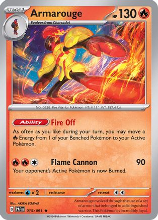 Armarouge (015/091) [SV Paldean Fates] Holofoil - Rare