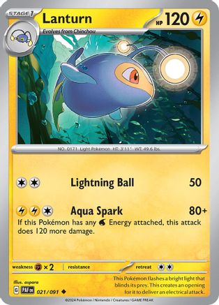 Lanturn (021) [SV Paldean Fates] - Uncommon