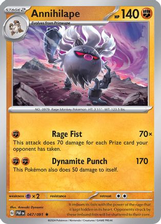 Annihilape (047/091) [SV Paldean Fates] Reverse Holofoil - Rare
