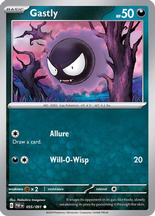 Gastly (055) [SV Paldean Fates] Reverse Holofoil - Common