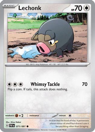 Lechonk (071/091) [SV Paldean Fates] - Common