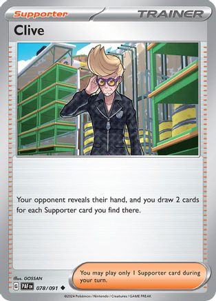 Clive (078/091) [SV Paldean Fates] - Uncommon