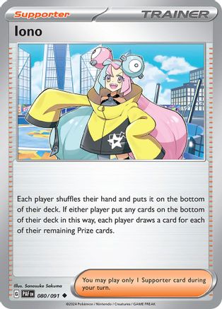 Iono (080/091) [SV Paldean Fates] Reverse Holofoil - Uncommon