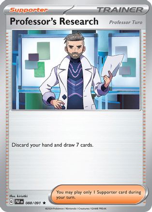 Professor's Research [Professor Turo] (088/091) [SV Paldean Fates] Reverse Holofoil - Rare