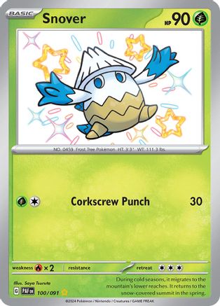 Snover (100) [SV Paldean Fates] Holofoil - Shiny Rare