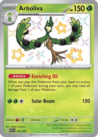 Arboliva (104) [SV Paldean Fates] Holofoil - Shiny Rare
