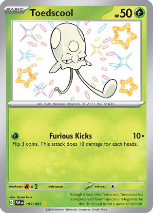 Toedscool (105/091) [SV Paldean Fates] Holofoil - Shiny Rare