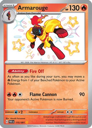 Armarouge (115/091) [SV Paldean Fates] Holofoil - Shiny Rare