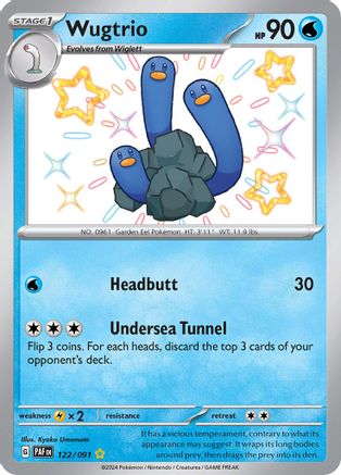 Wugtrio (122/091) [SV Paldean Fates] Holofoil - Shiny Rare