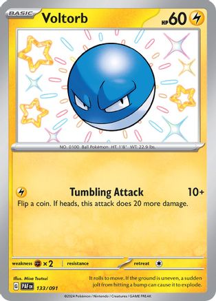 Voltorb (133) [SV Paldean Fates] Holofoil - Shiny Rare