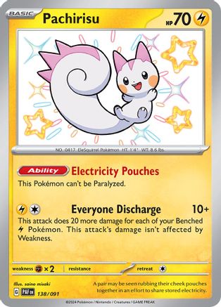 Pachirisu (138) [SV Paldean Fates] Holofoil - Shiny Rare