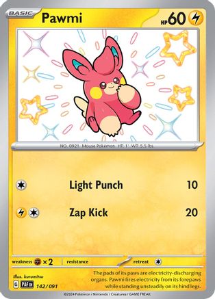 Pawmi (142/091) [SV Paldean Fates] Holofoil - Shiny Rare