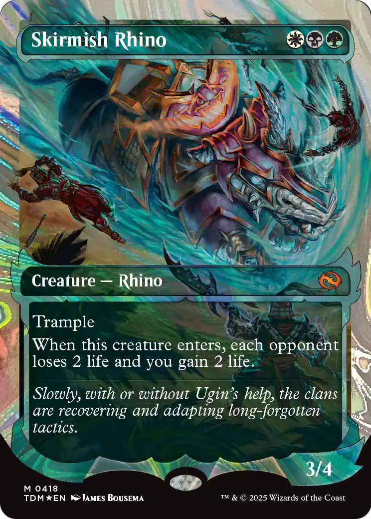 Skirmish Rhino (Showcase) (Halo Foil) (TDM-418) [Tarkir: Dragonstorm] Foil