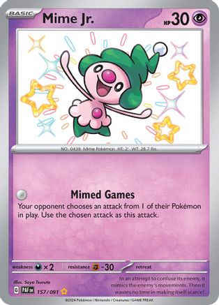 Mime Jr. (157/091) [SV Paldean Fates] Holofoil - Shiny Rare