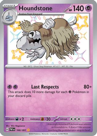 Houndstone (168/091) [SV Paldean Fates] Holofoil - Shiny Rare