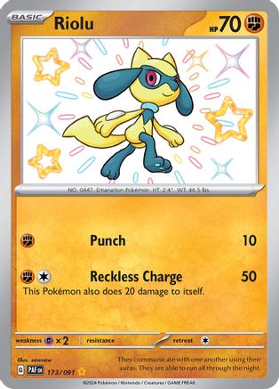 Riolu (173) [SV Paldean Fates] Holofoil - Shiny Rare