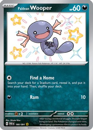 Paldean Wooper (180/091) [SV Paldean Fates] Holofoil - Shiny Rare