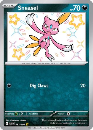Sneasel (182) [SV Paldean Fates] Holofoil - Shiny Rare