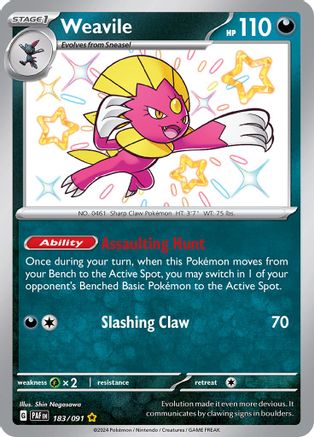 Weavile (183) [SV Paldean Fates] Holofoil - Shiny Rare