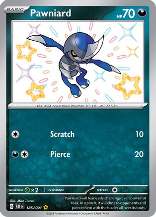 Pawniard (185) [SV Paldean Fates] Holofoil - Shiny Rare