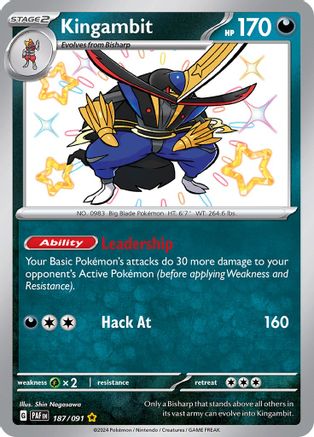 Kingambit (187) [SV Paldean Fates] Holofoil - Shiny Rare