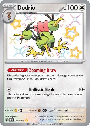 Dodrio (200) [SV Paldean Fates] Holofoil - Shiny Rare