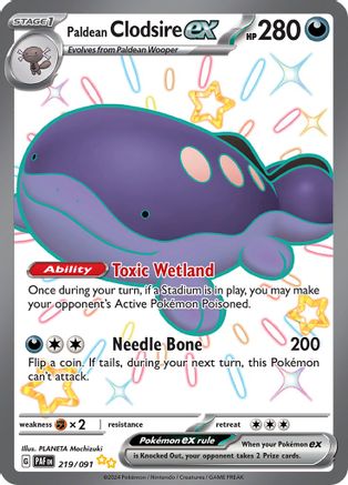 Paldean Clodsire ex (219/091) [SV Paldean Fates] Holofoil - Shiny Ultra Rare