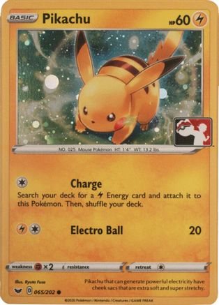 Pikachu (Cosmos Holo) (65/202) [League & Championship Cards] Holofoil - Promo