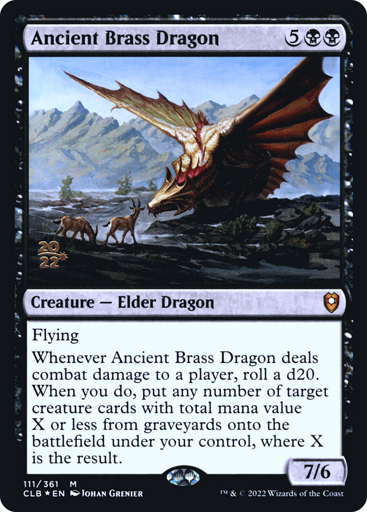Ancient Brass Dragon (PRE-111) [Battle for Baldur's Gate Promos] Foil