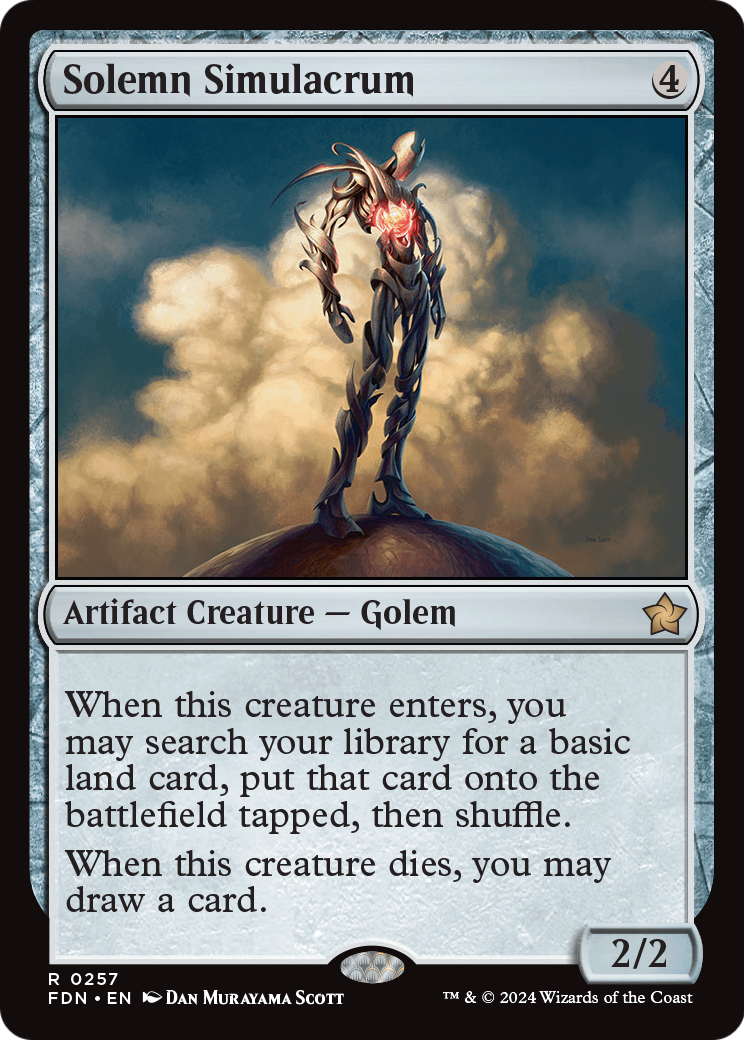 Solemn Simulacrum (FDN-257) [Foundations] Foil