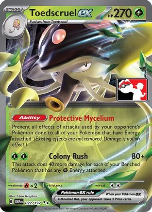 Toedscruel ex (022) [Prize Pack Series Cards] Holofoil - Double Rare