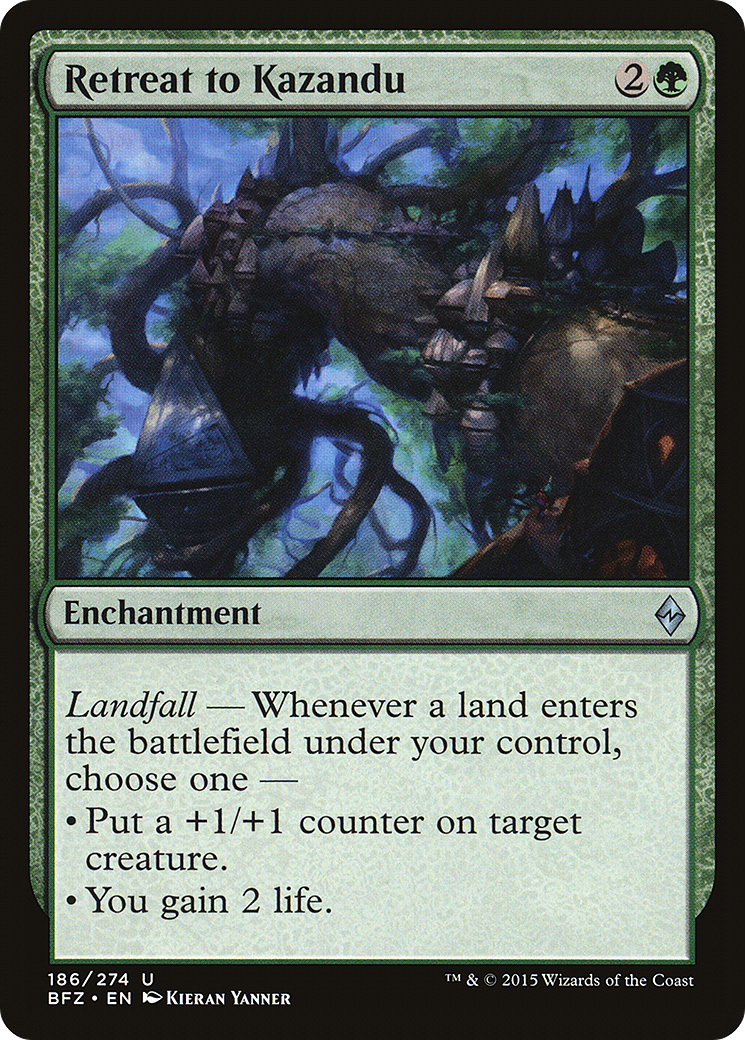 Retreat to Kazandu (BFZ-186) [Battle for Zendikar]