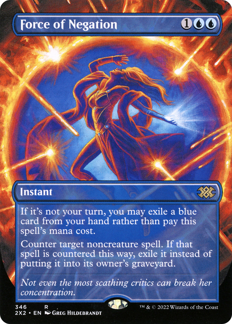 Force of Negation (Borderless) (2X2-346) [Double Masters 2022]