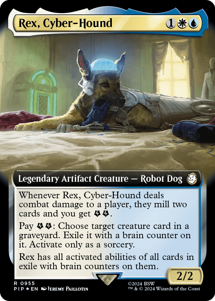 Rex, Cyber-Hound (Extended Art) (Surge Foil) (PIP-955) [Fallout] Foil