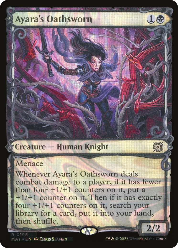Ayara's Oathsworn (Halo Foil) (MAT-195) (Showcase) [March of the Machine: The Aftermath] Foil