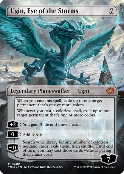 Ugin, Eye of the Storms (Borderless) (TDM-382) [Tarkir: Dragonstorm]