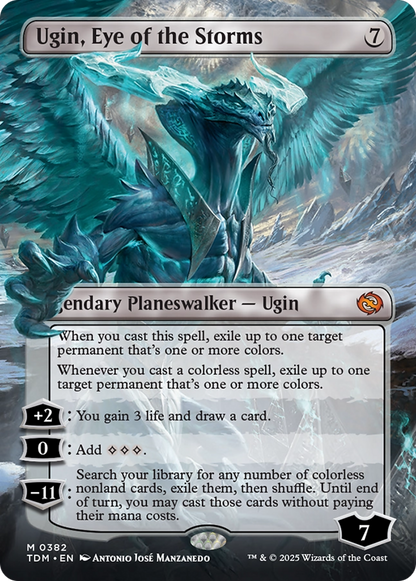 Ugin, Eye of the Storms (Borderless) (TDM-382) [Tarkir: Dragonstorm]