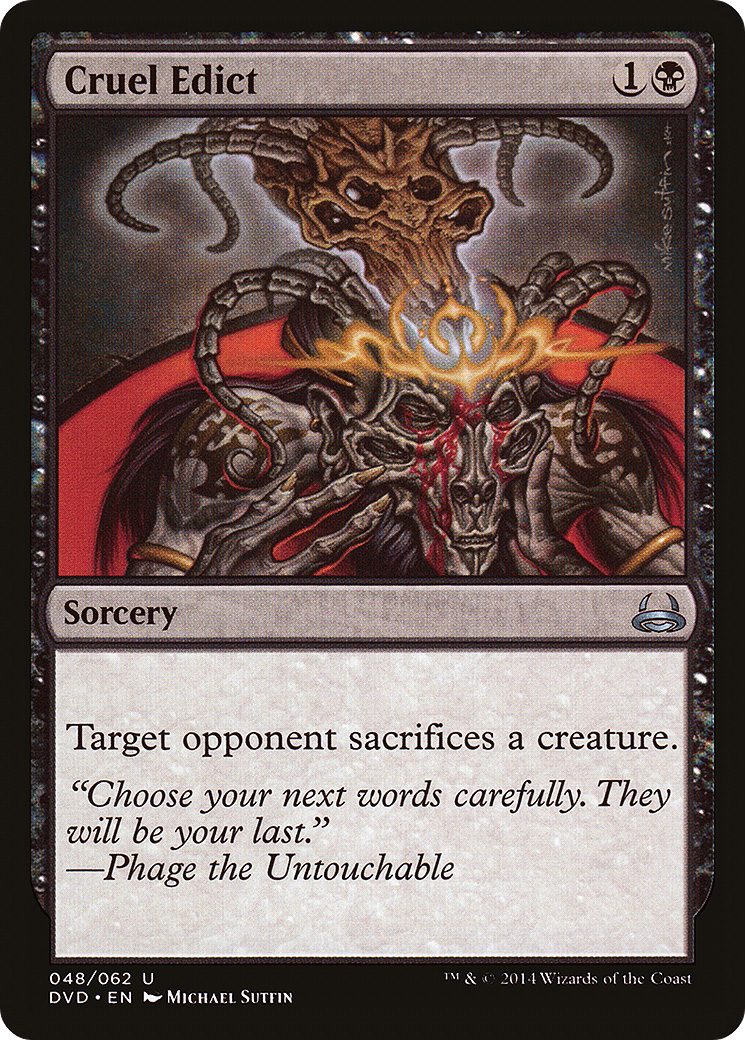 Cruel Edict (DD3-048) [Duel Decks Anthology: Divine vs. Demonic]