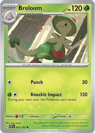 Breloom (007) [SV05 Temporal Forces] Reverse Holofoil - Common