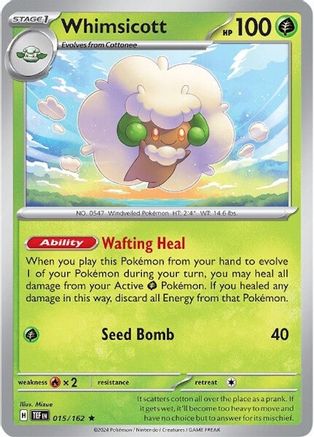 Whimsicott (015) [SV05 Temporal Forces] Holofoil - Rare